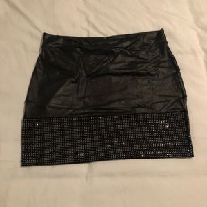 Bebe Faux Leather Skirt